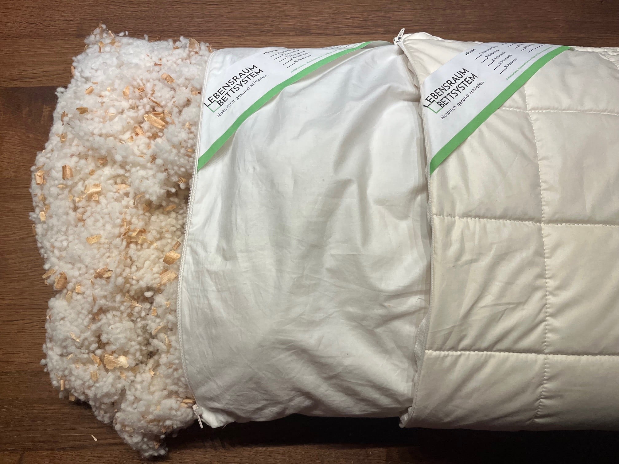 Schafschurwoll-Kissen mit Zirbenholz Schafschurwoll-Kissen mit Zirbenholz