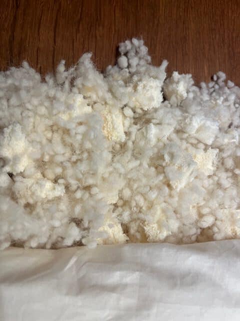 Kissen 15 Schafschurwollkissen mit Latexflocken Schafschurwollkissen mit Latexflocken